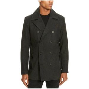 Men’s Kenneth Cole 44 regular slim black peacoat